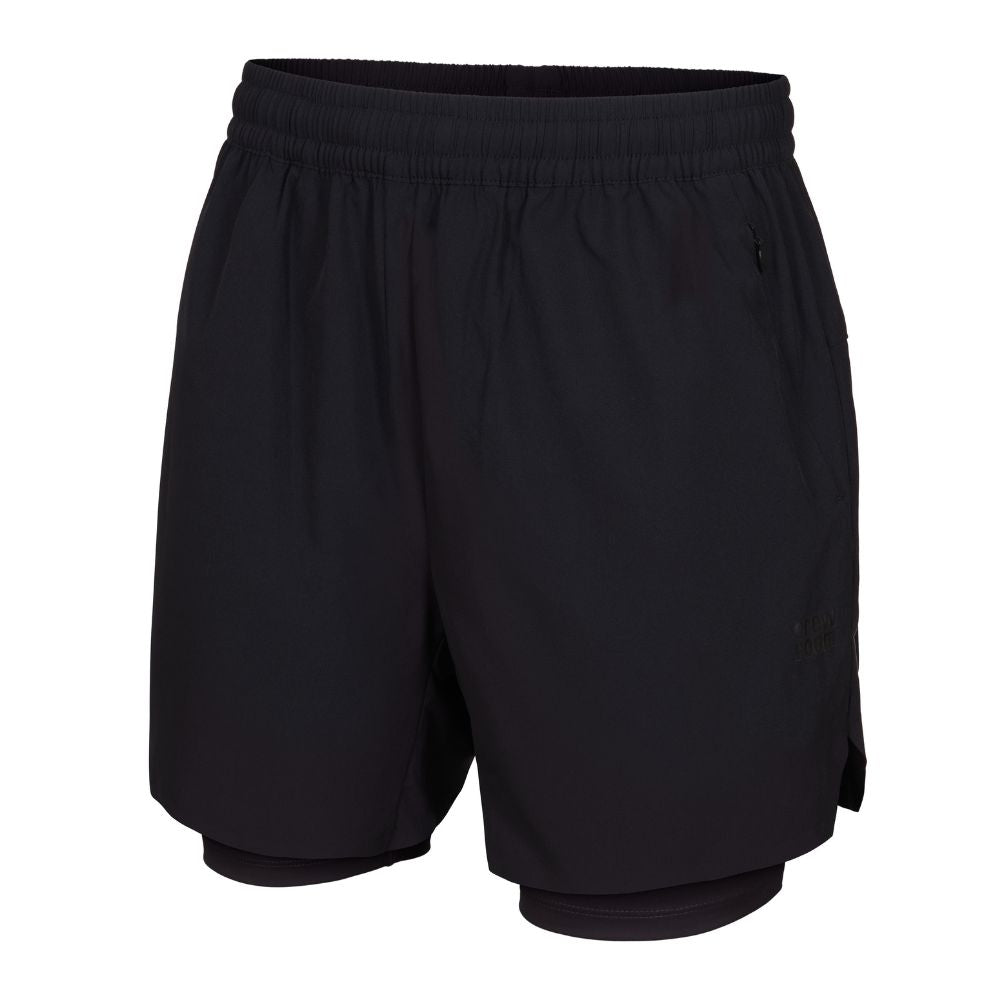 Black fabric shorts best sale