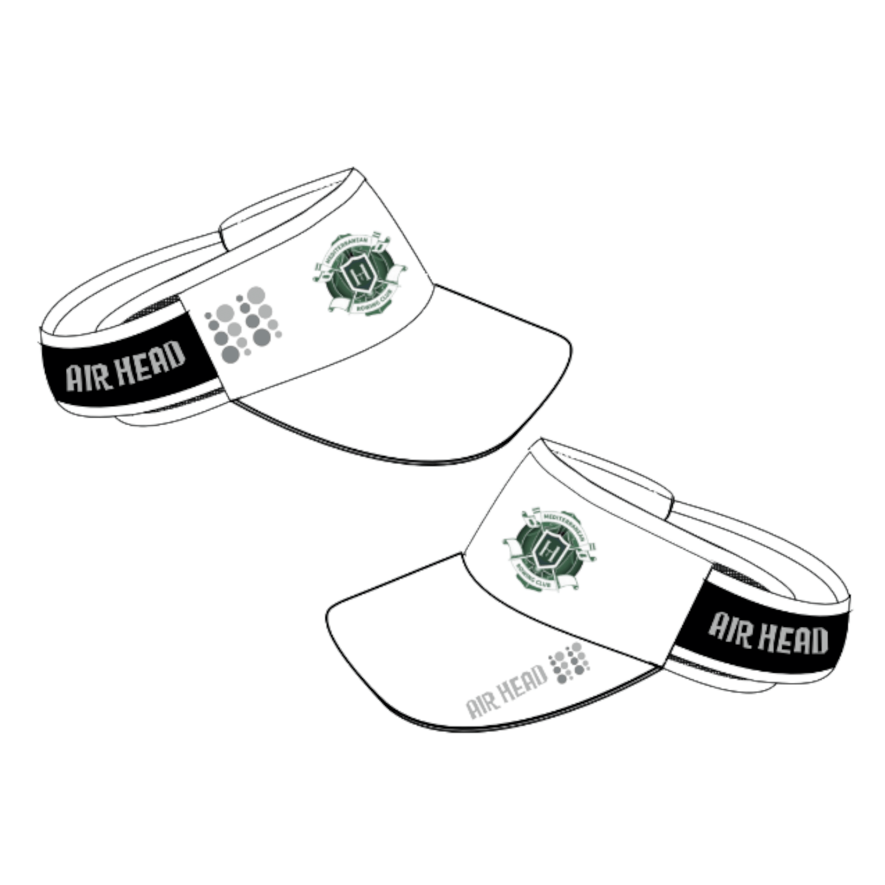 Mediterranean Rowing Club Unisex Air Head Visor